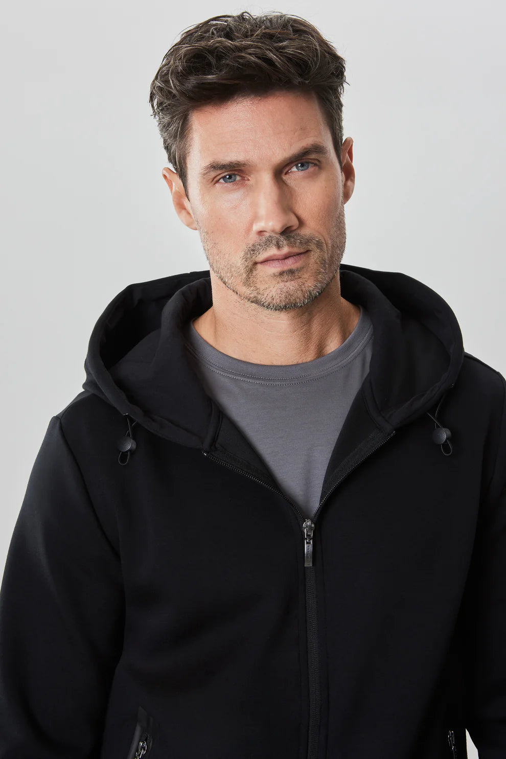 Robert Barakett | Sweat à capuche zippé "Brixton" - Noir