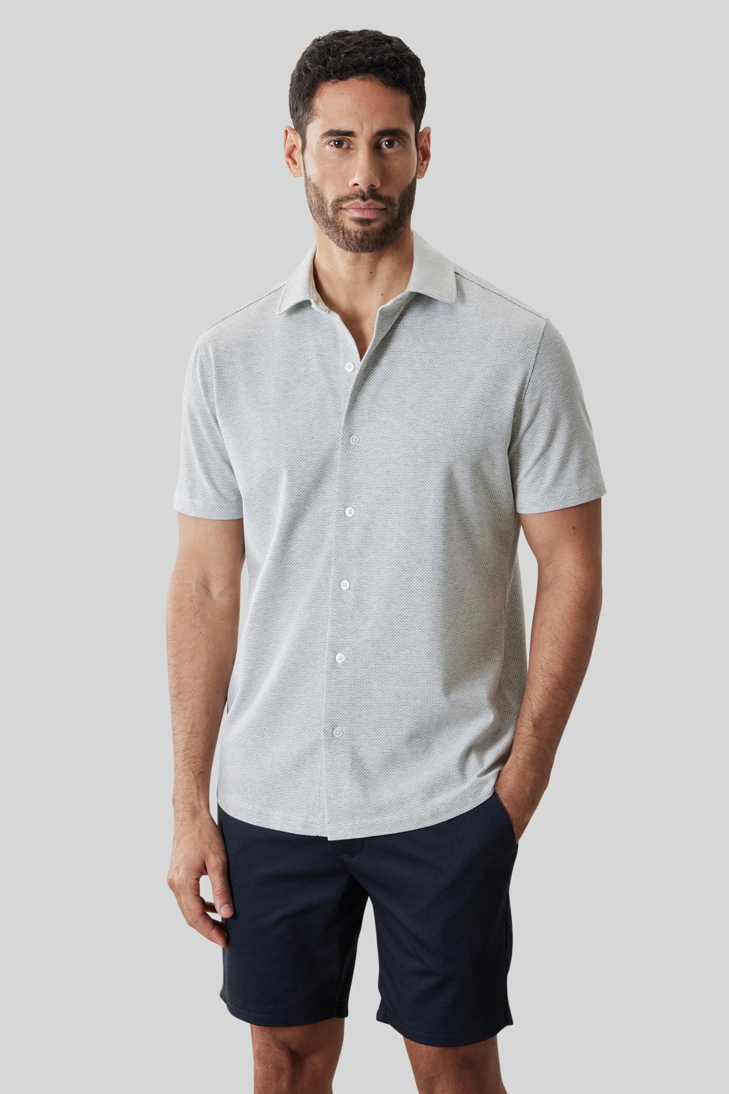 Robert Barakett | Chemise en maille "Keyes" - Gris
