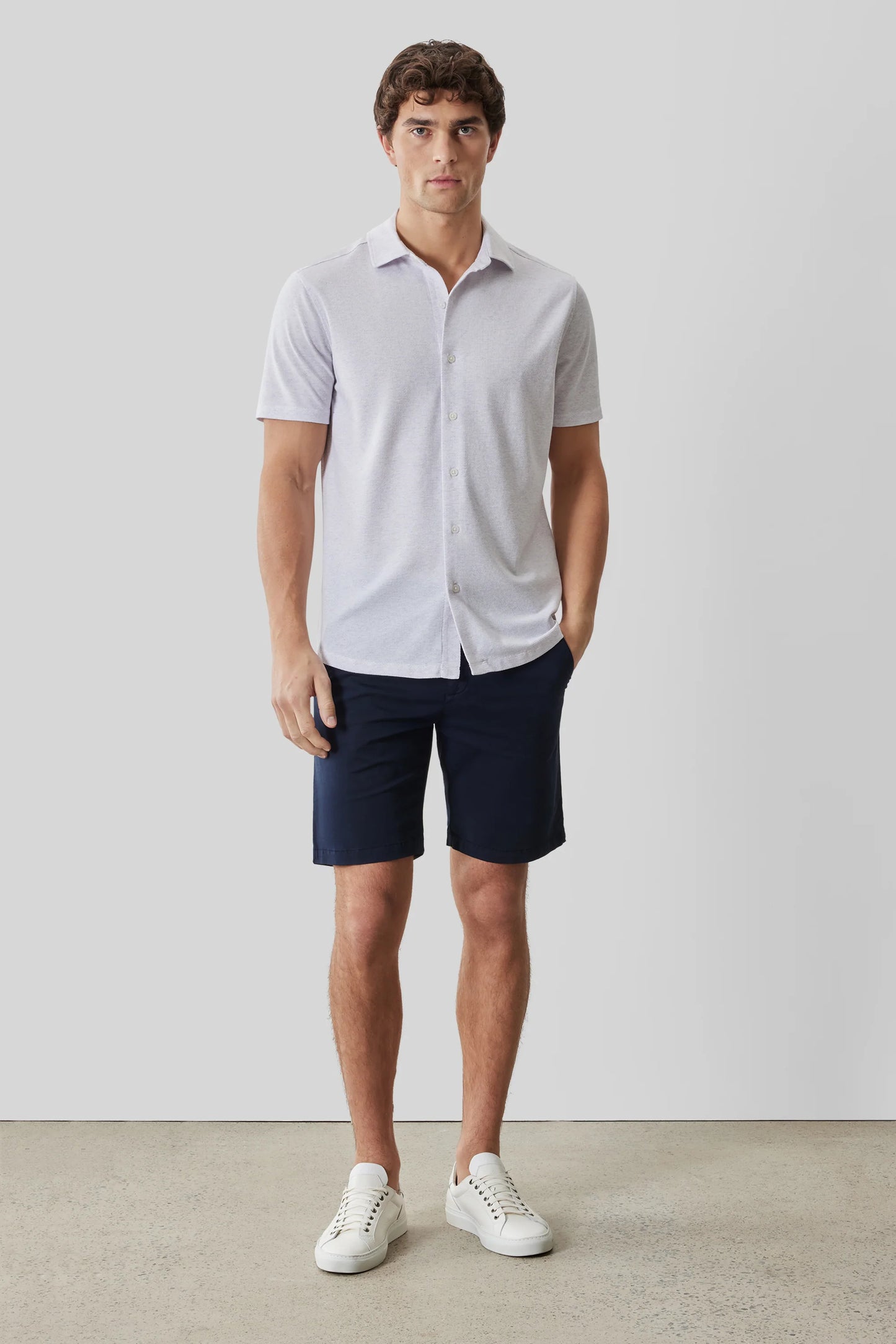 Robert Barakett | Chemise en maille "Keyes" - Lavande