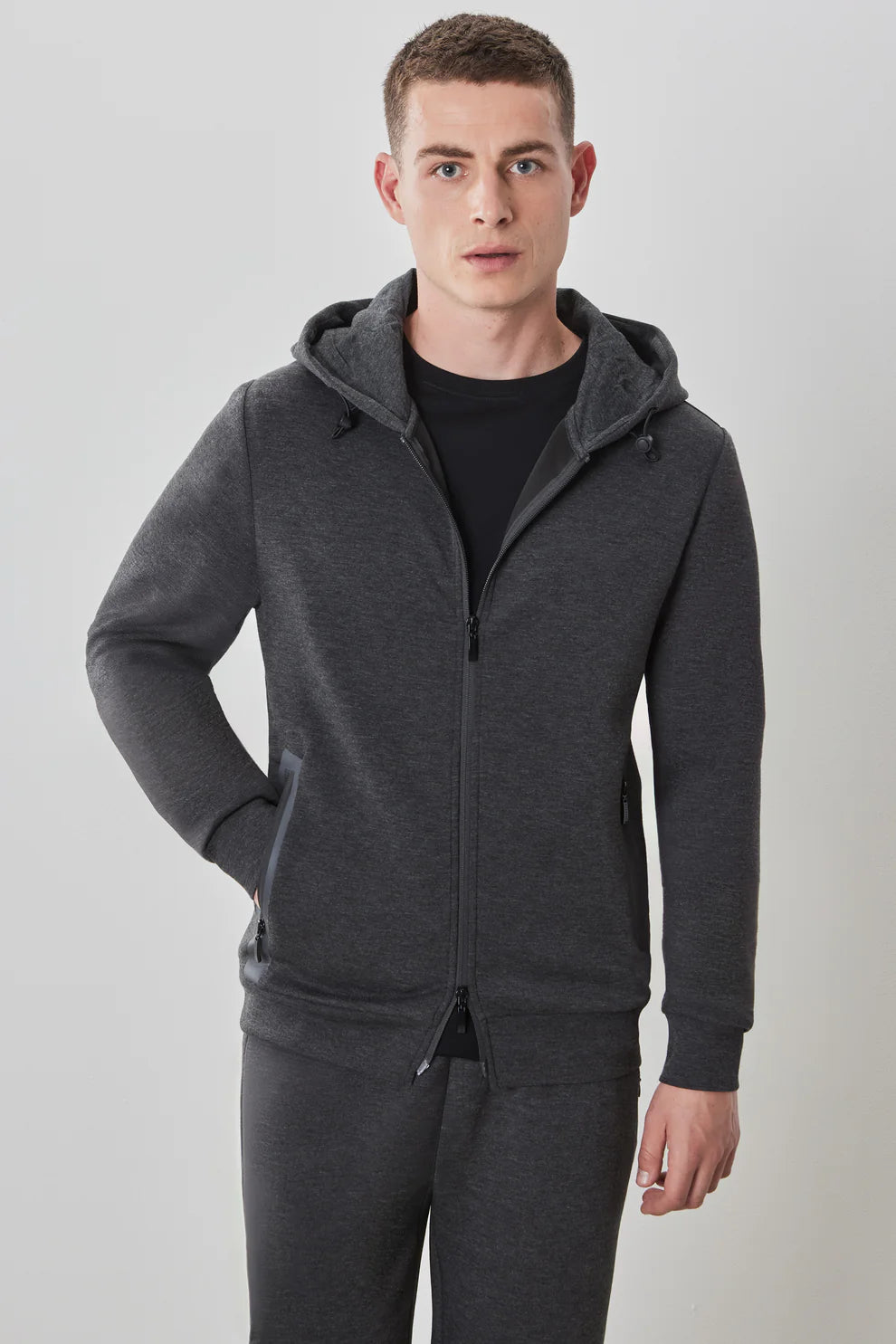 Robert Barakett | Sweat à capuche zippé "Croydon" - Gris