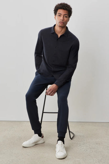 Robert Barakett | Chemise en tricot à manches longues ''Alonzo'' - marine