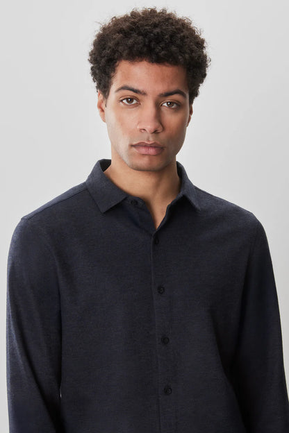 Robert Barakett | Chemise en tricot à manches longues ''Alonzo'' - marine