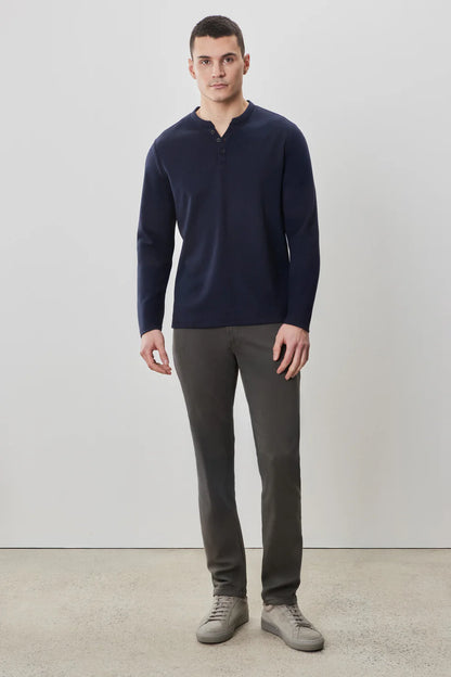 Robert Barakett | Henley à manches longues "Alec"- Bleu marine