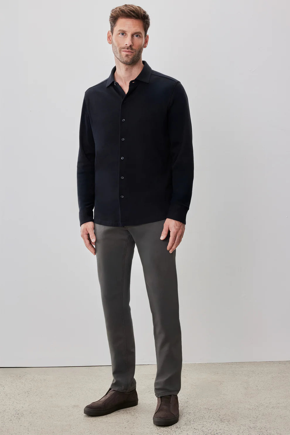 Robert Barakett | Chemise en tricot "Milo" - Noir