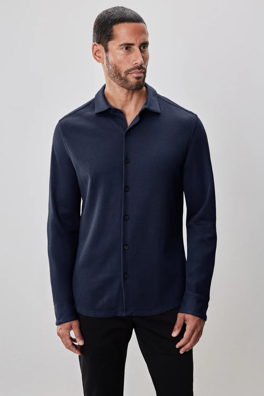 Robert Barakett | Chemise en tricot "Milo" - Marine