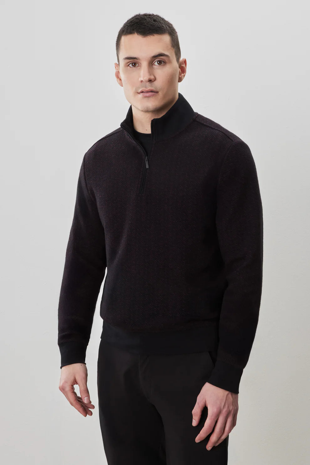 Robert Barakett | Pull demi-zip "Cedro" - Bordeaux