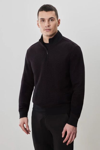 Robert Barakett | Pull demi-zip "Cedro" - Bordeaux