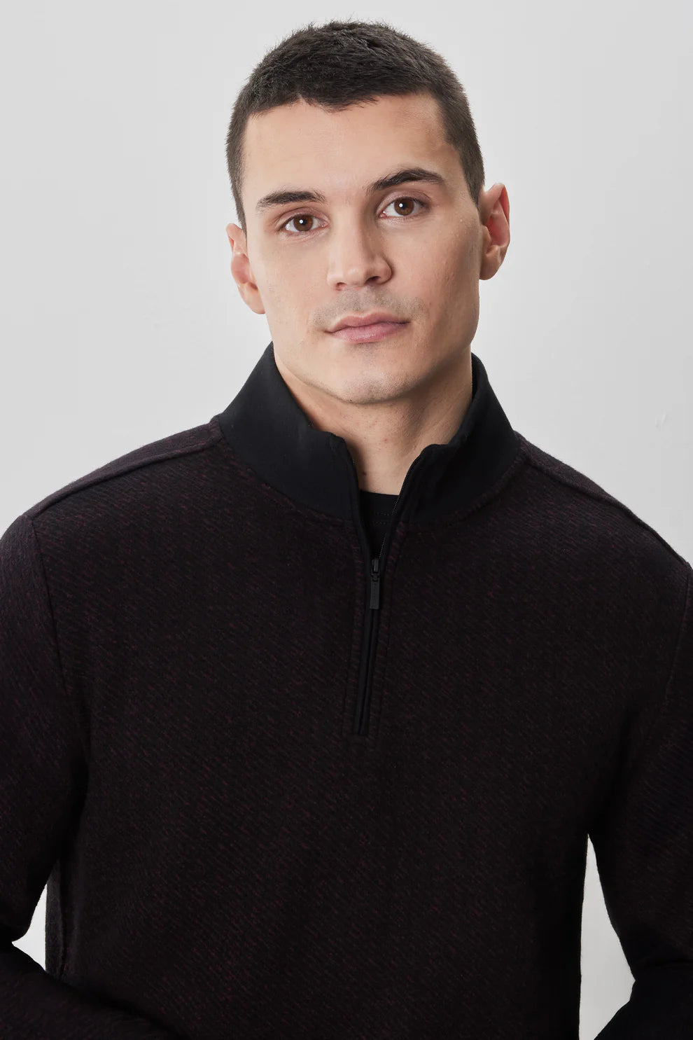 Robert Barakett | Pull demi-zip "Cedro" - Bordeaux