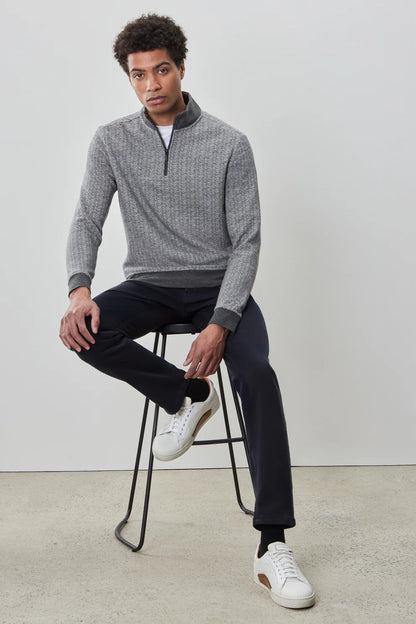 Robert Barakett | Pull demi-zip "Cedro" - Gris