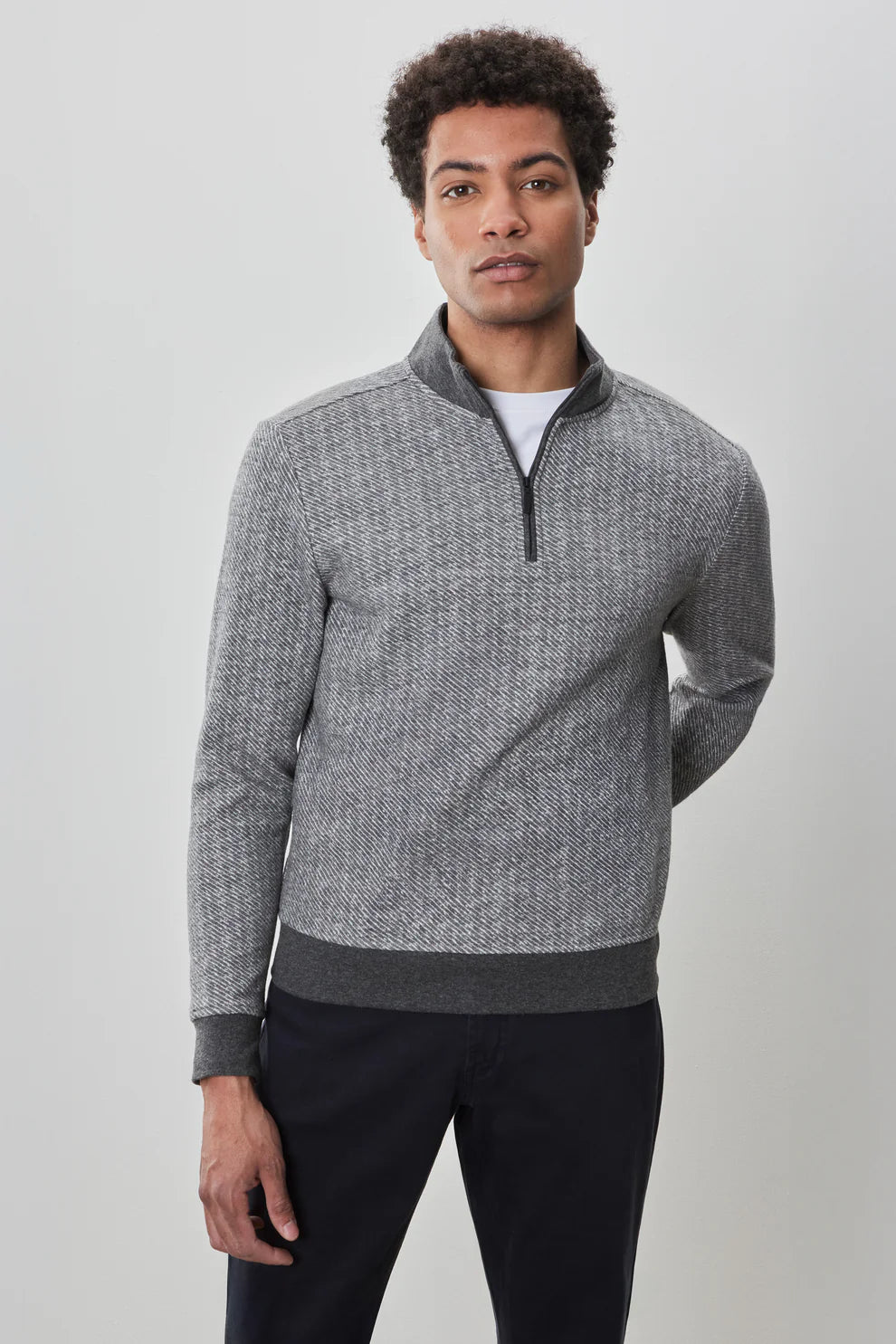 Robert Barakett | Pull demi-zip "Cedro" - Gris