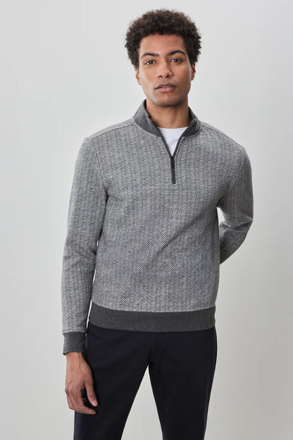 Robert Barakett | Pull demi-zip "Cedro" - Gris