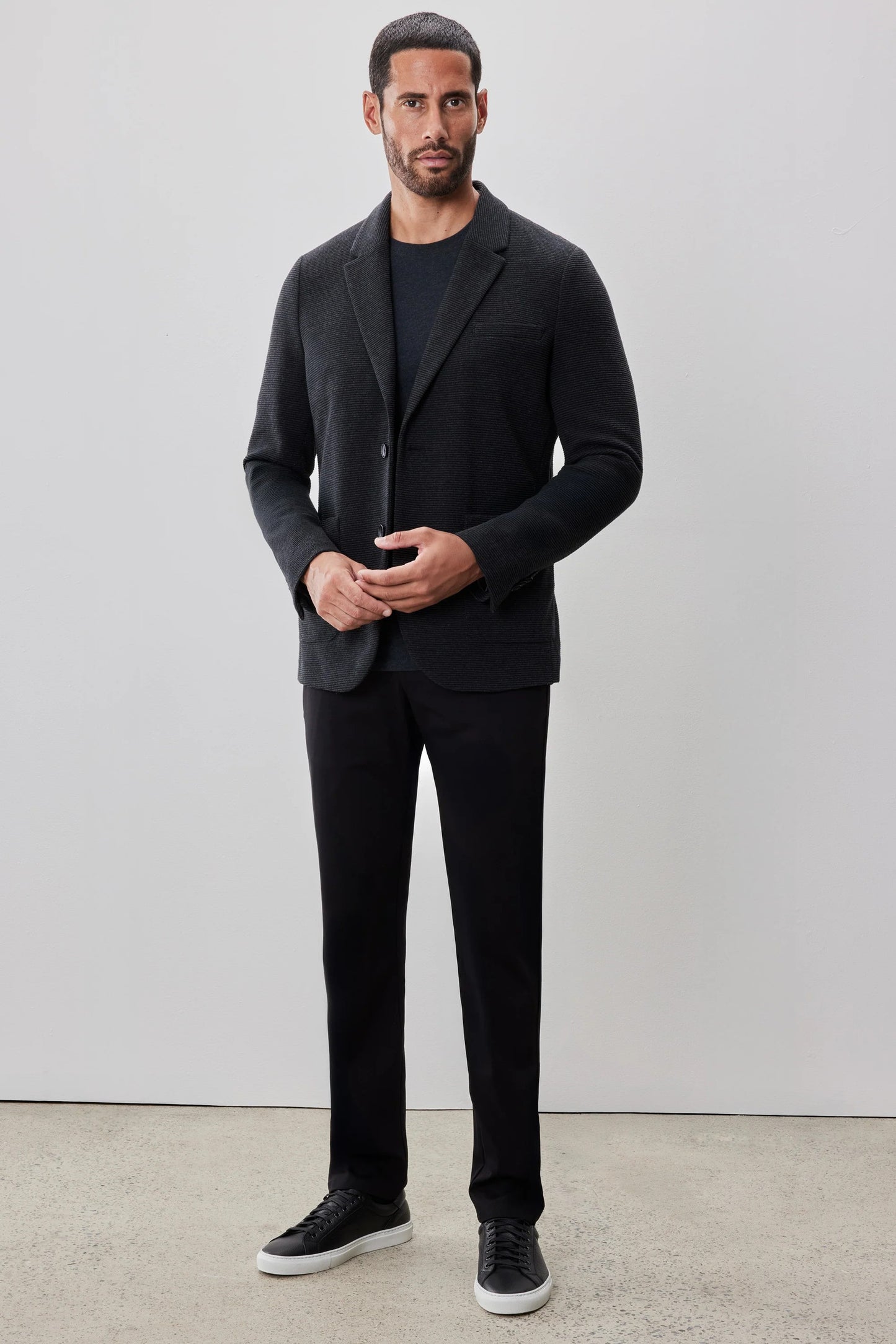 Robert Barakett | Veston de sport en tricot ottoman ''Gracer'' - Gris