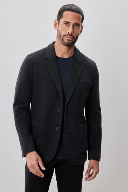 Robert Barakett | Veston de sport en tricot ottoman ''Gracer'' - Gris