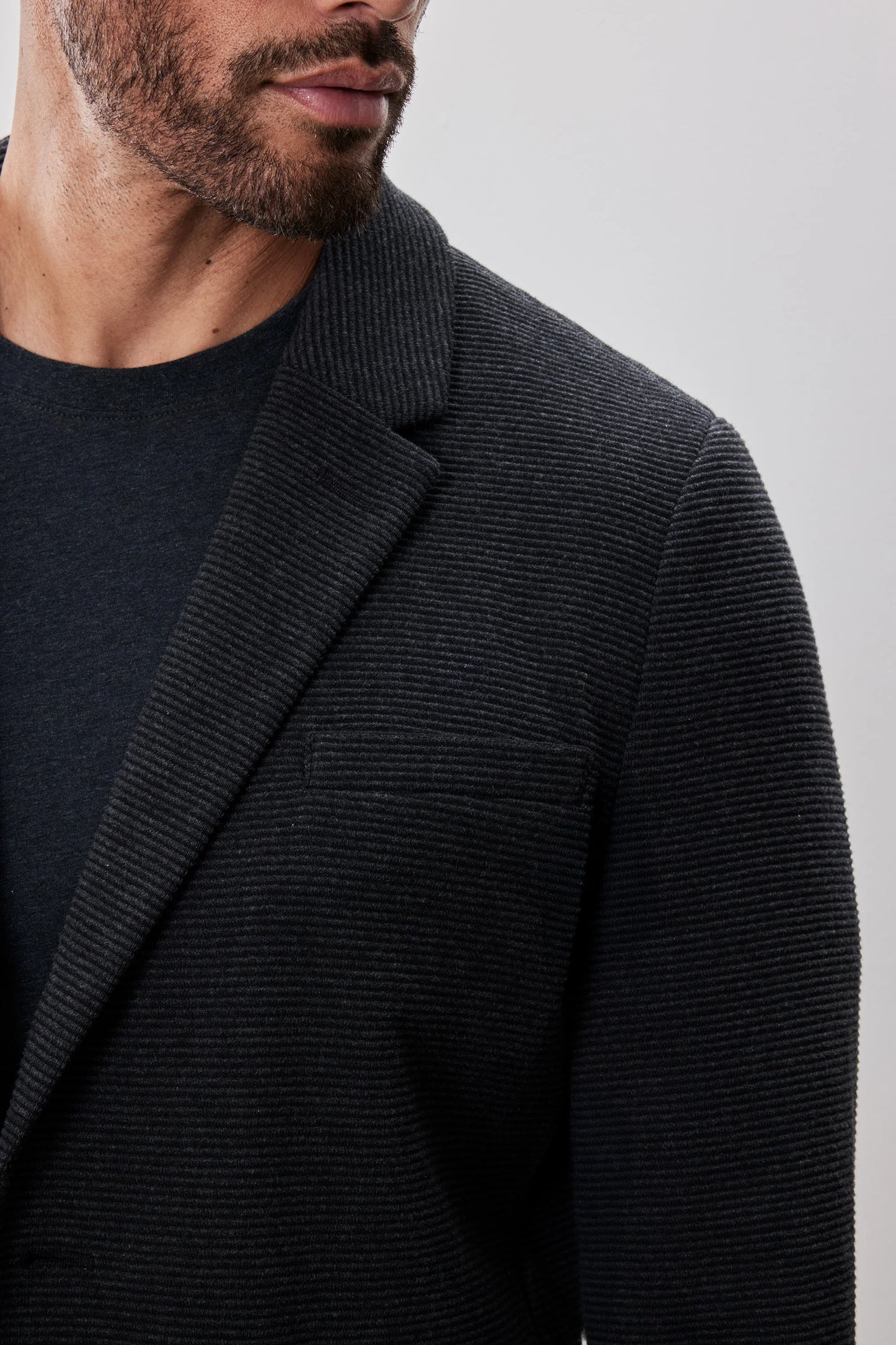 Robert Barakett | Veston de sport en tricot ottoman ''Gracer'' - Gris