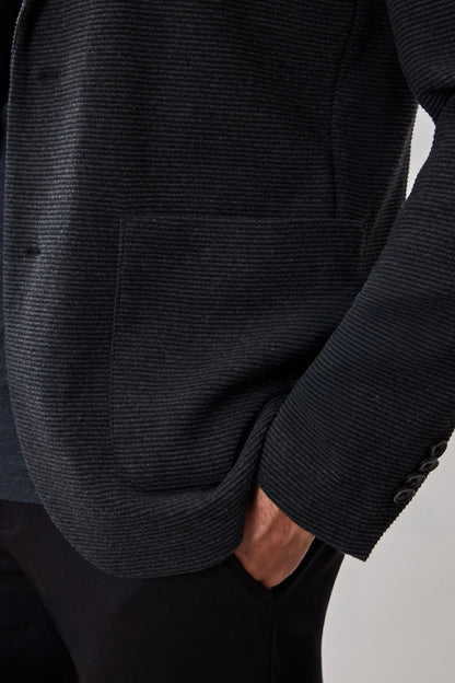 Robert Barakett | Veston de sport en tricot ottoman ''Gracer'' - Gris