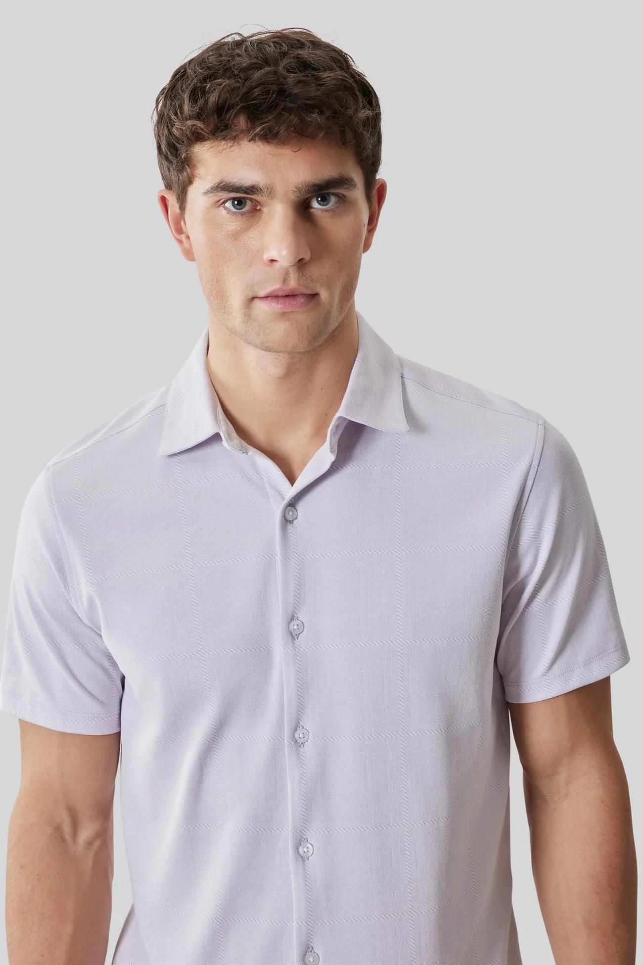 Robert Barakett | Chemise à manches courtes "Sterling" - Lavande