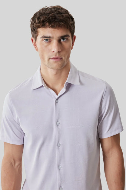 Robert Barakett | Chemise à manches courtes "Sterling" - Lavande