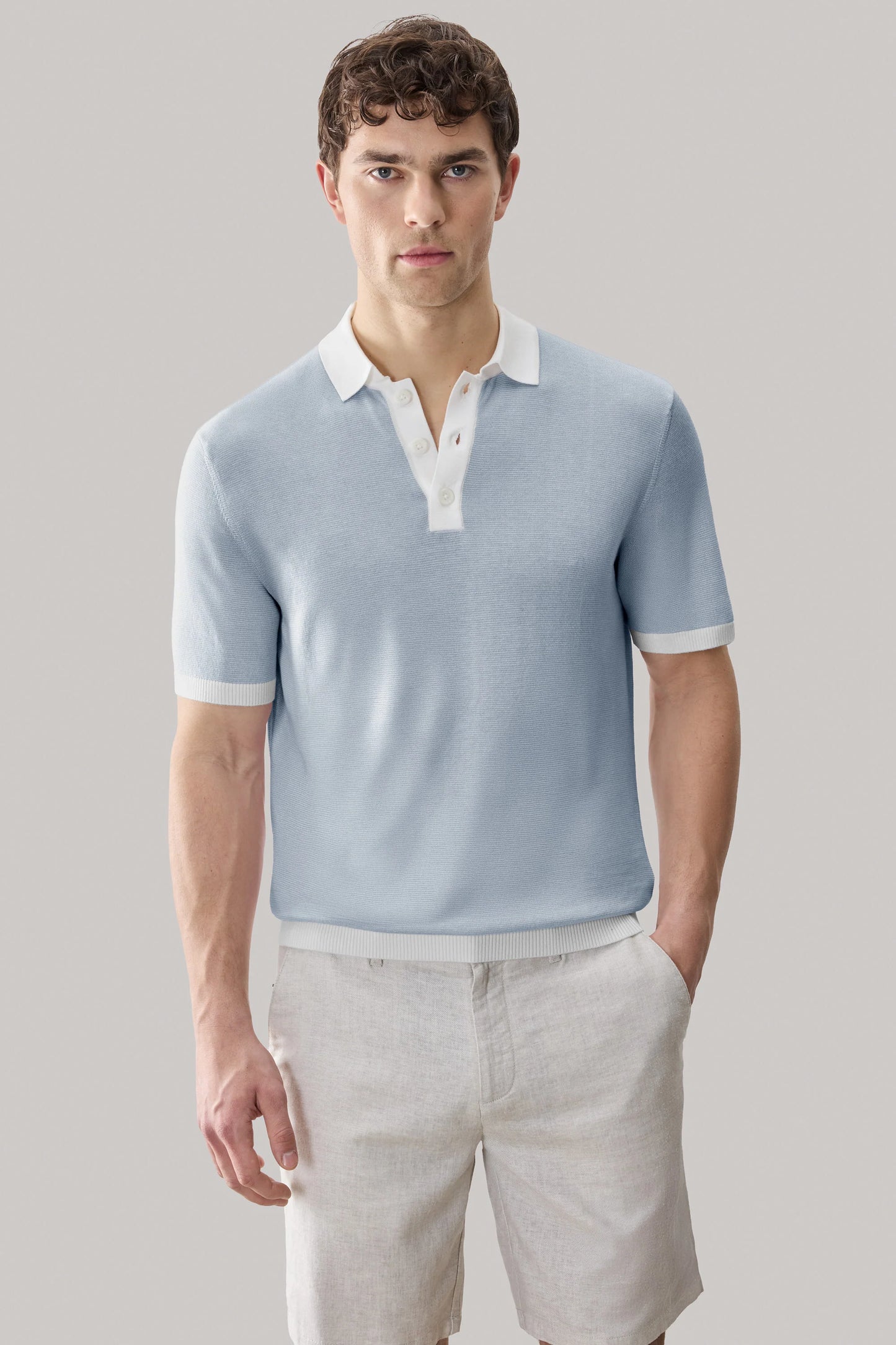 Robert Barakett | Polo à manches courtes "Jorren" - Bleu Sarcelle