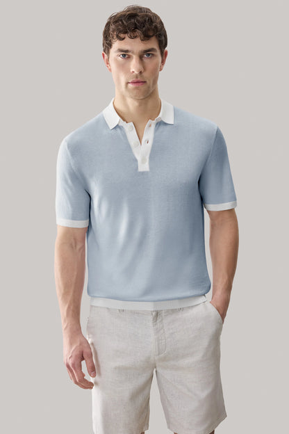 Robert Barakett | Polo à manches courtes "Jorren" - Bleu Sarcelle