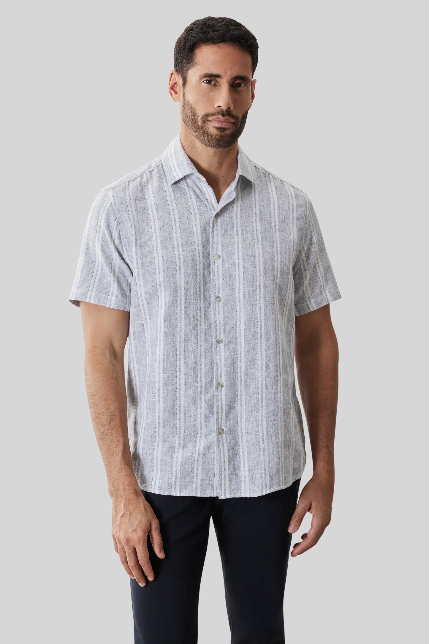 Robert Barakett | Chemise à manches courtes "Daiki" - Bleu poudre