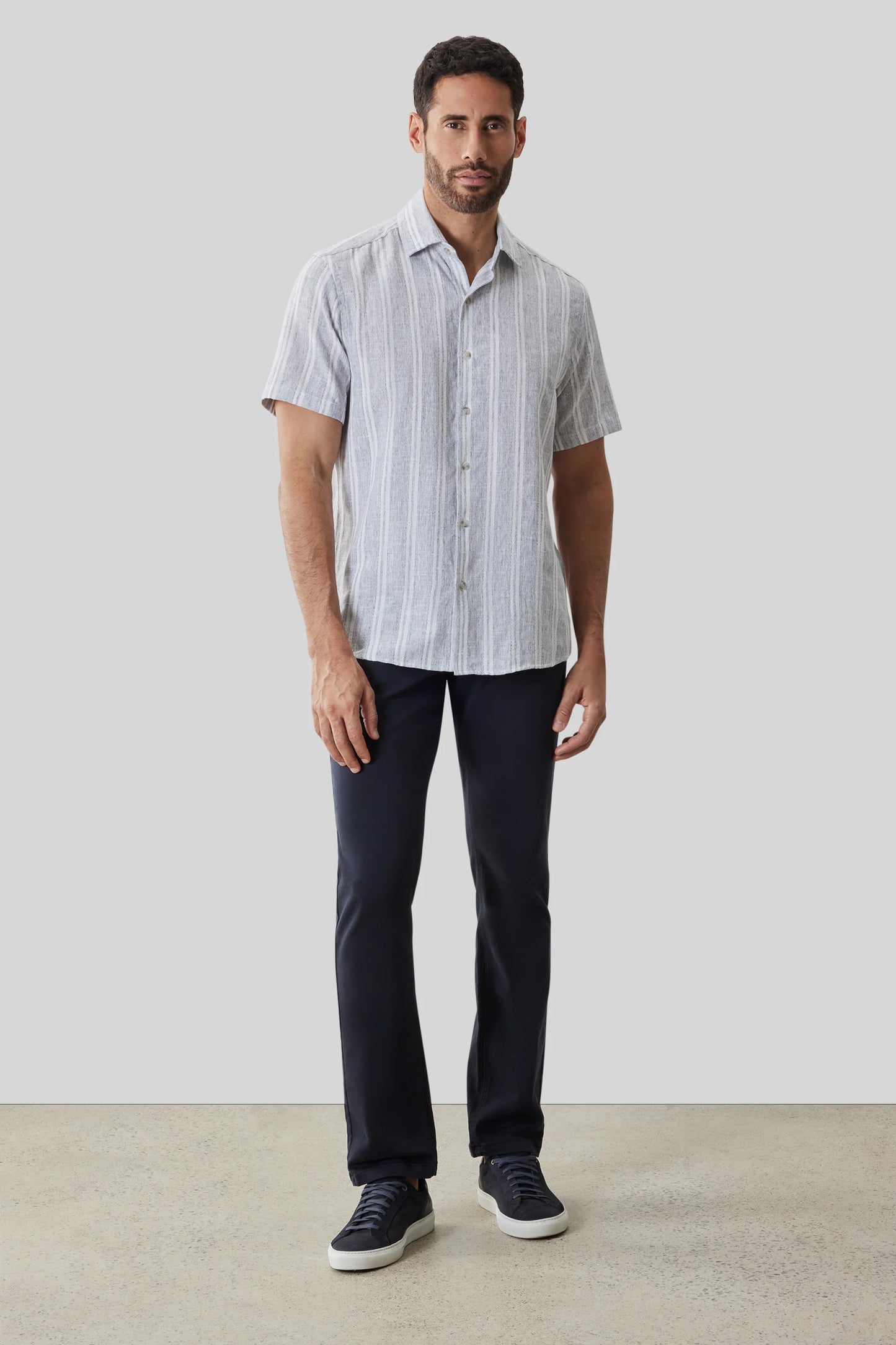 Robert Barakett | Chemise à manches courtes "Daiki" - Bleu poudre