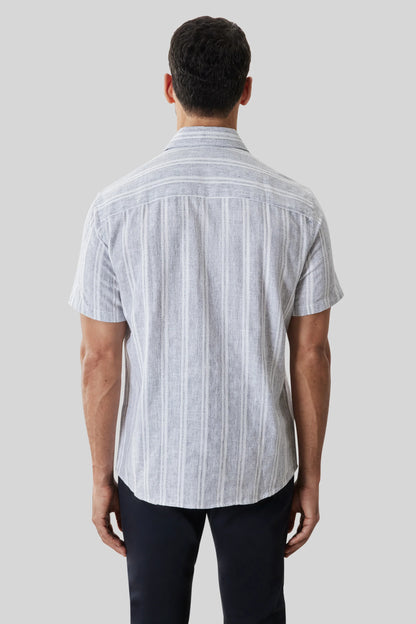 Robert Barakett | Chemise à manches courtes "Daiki" - Bleu poudre