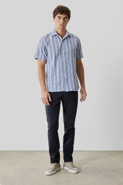 Robert Barakett | Chemise à manches courtes "Daiki" - Bleu