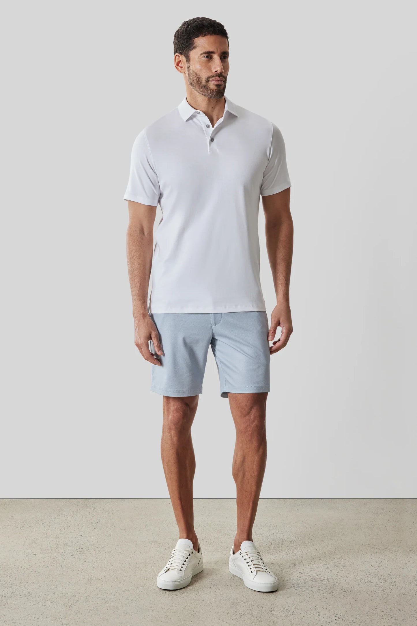 Robert Barakett |  Le polo ''Barakett'' à col texturé - Blanc