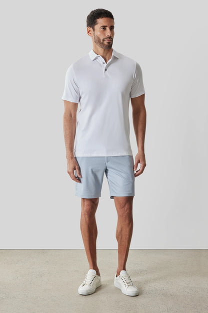 Robert Barakett |  Le polo ''Barakett'' à col texturé - Blanc