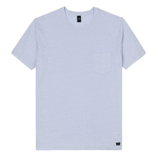WAHTS  |  Le T-shirt à poches en lin ''REESE'' - Bleu glacier