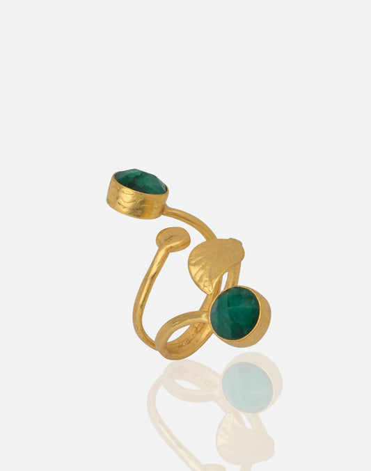 RM KANDY | Bague "Selena" en or avec émeraude