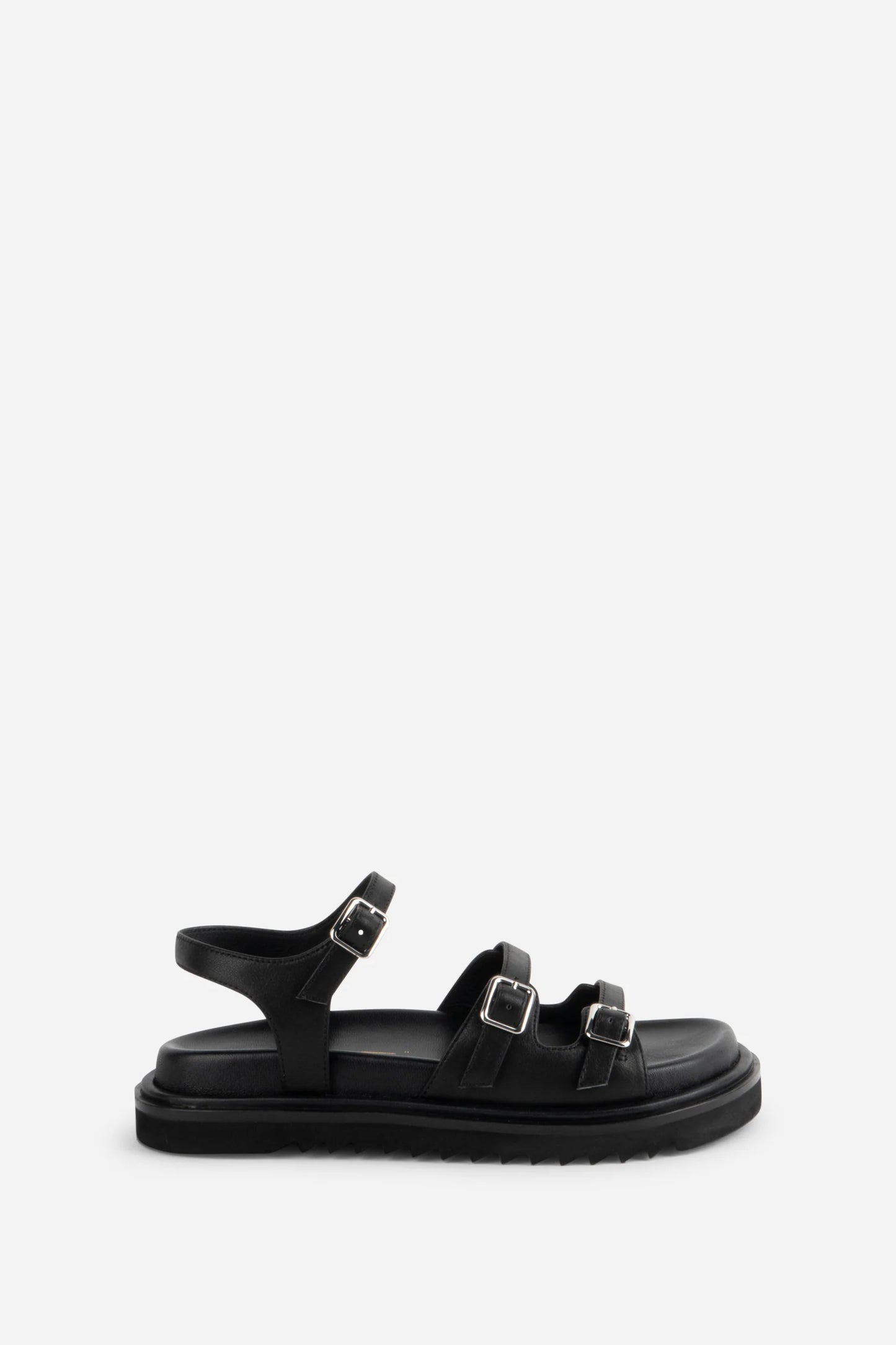 "INTENTIONALLY | Sandales "RICOYA" en cuir - Noir