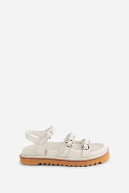 "INTENTIONALLY | Sandales "RICOYA" en cuir - Crème