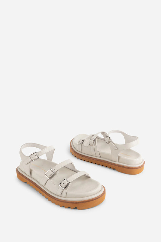 "INTENTIONALLY | Sandales "RICOYA" en cuir - Crème