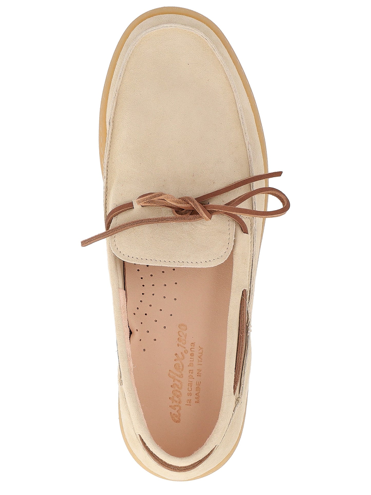 Astorflex | Mocassins ''Rivaflex'' en daim - Écru