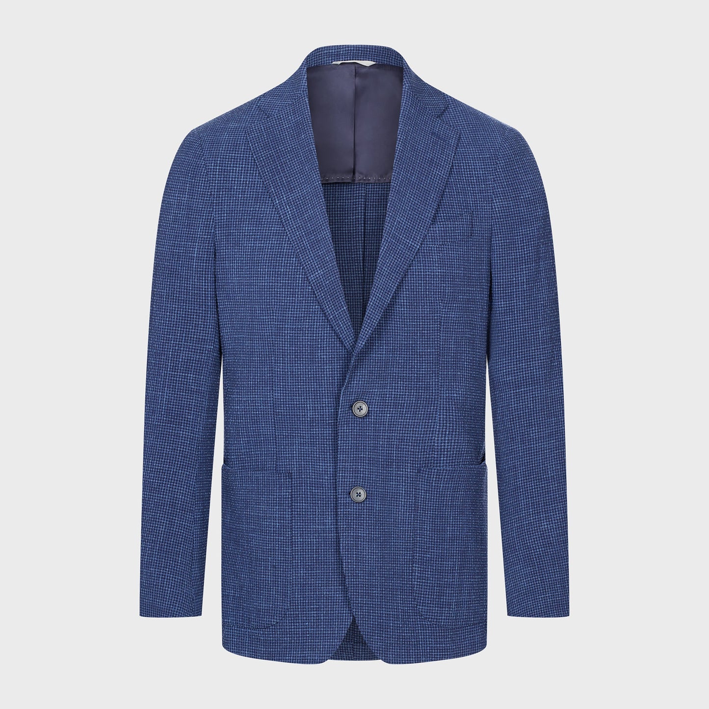 EMANUEL BERG | Veston Seersucker ''D-Constructed'' - Bleu moyen