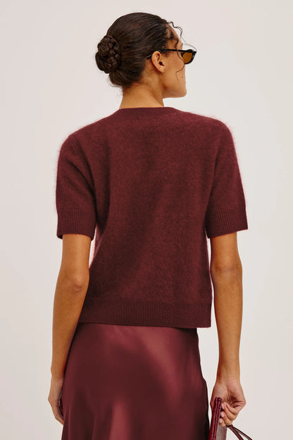 Rails | Pull à boutons "Roman" - Cramoisi