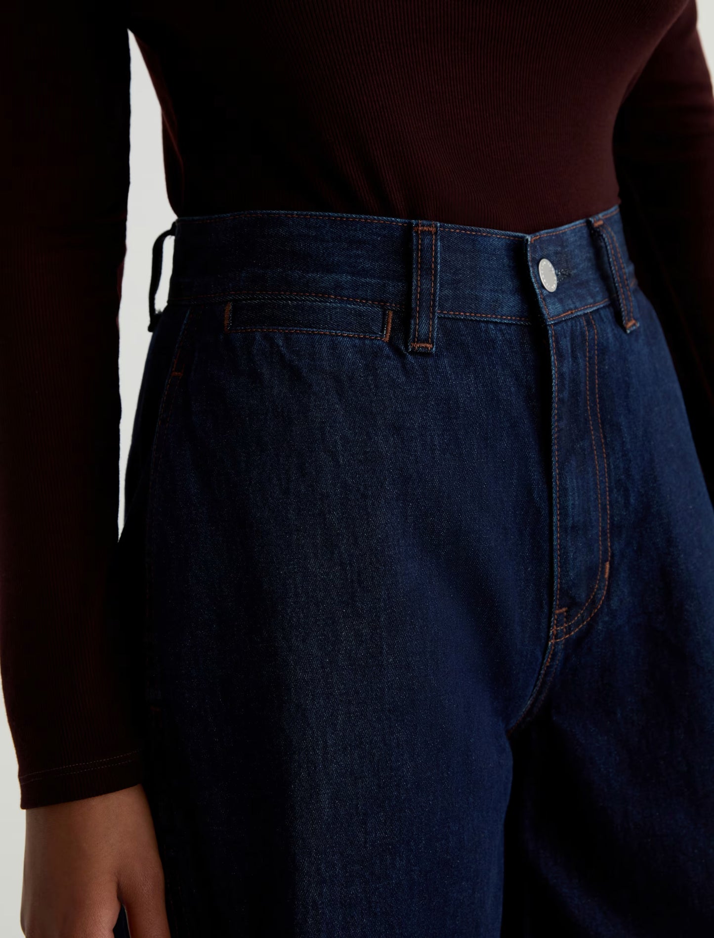 AG Jeans | Pantalon taille haute et jambes larges ''Deven'' - Bleu Access