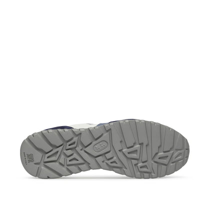Fabiano Ricci | Baskets BLISS RUN en daim et cuir - Blanc/Bleu marine