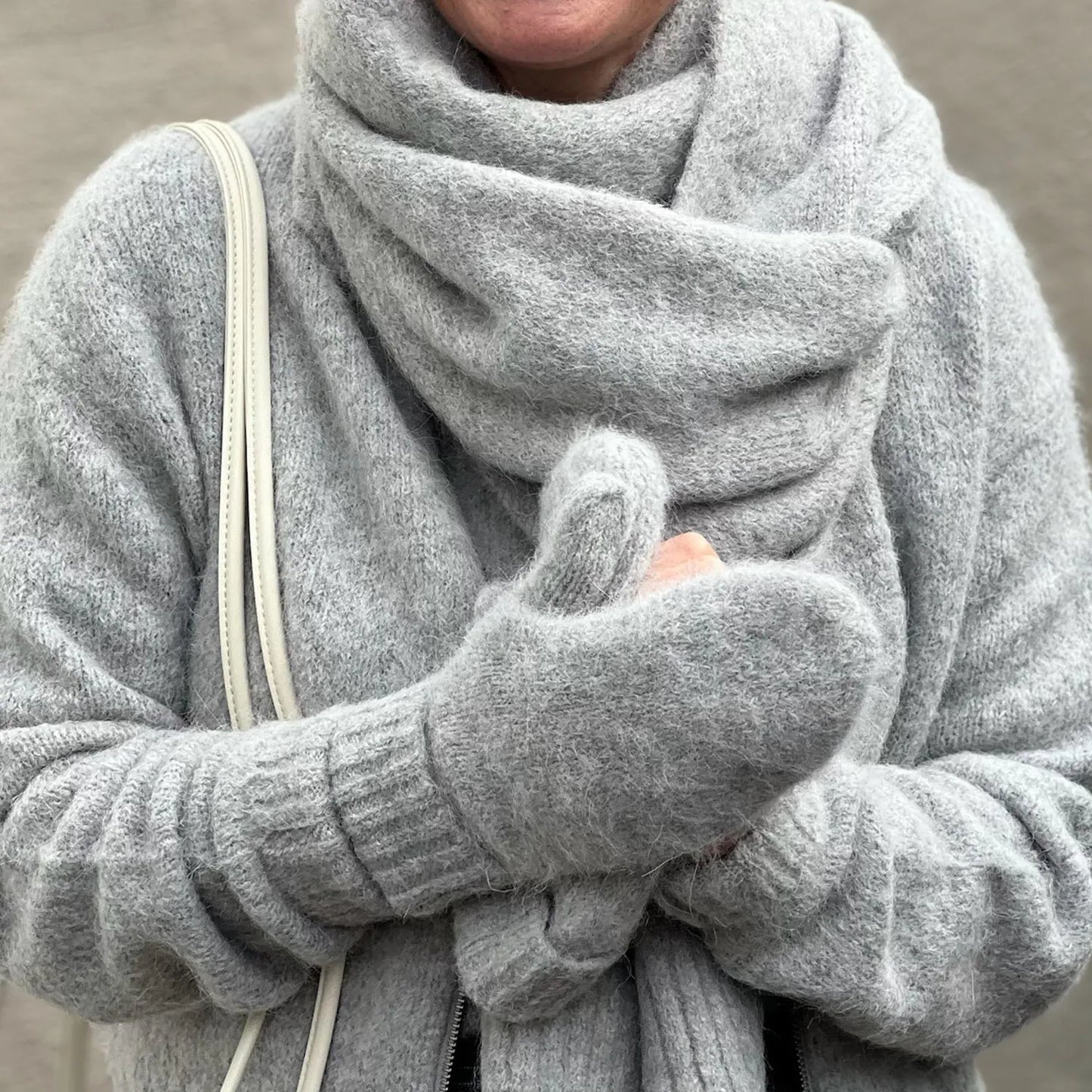 Samsoe Samsoe | Écharpe ''Sajeanne'' Alpaca - Gris clair chiné