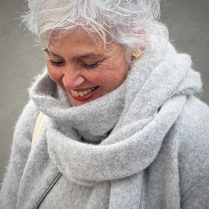 Samsoe Samsoe | Écharpe ''Sajeanne'' Alpaca - Gris clair chiné