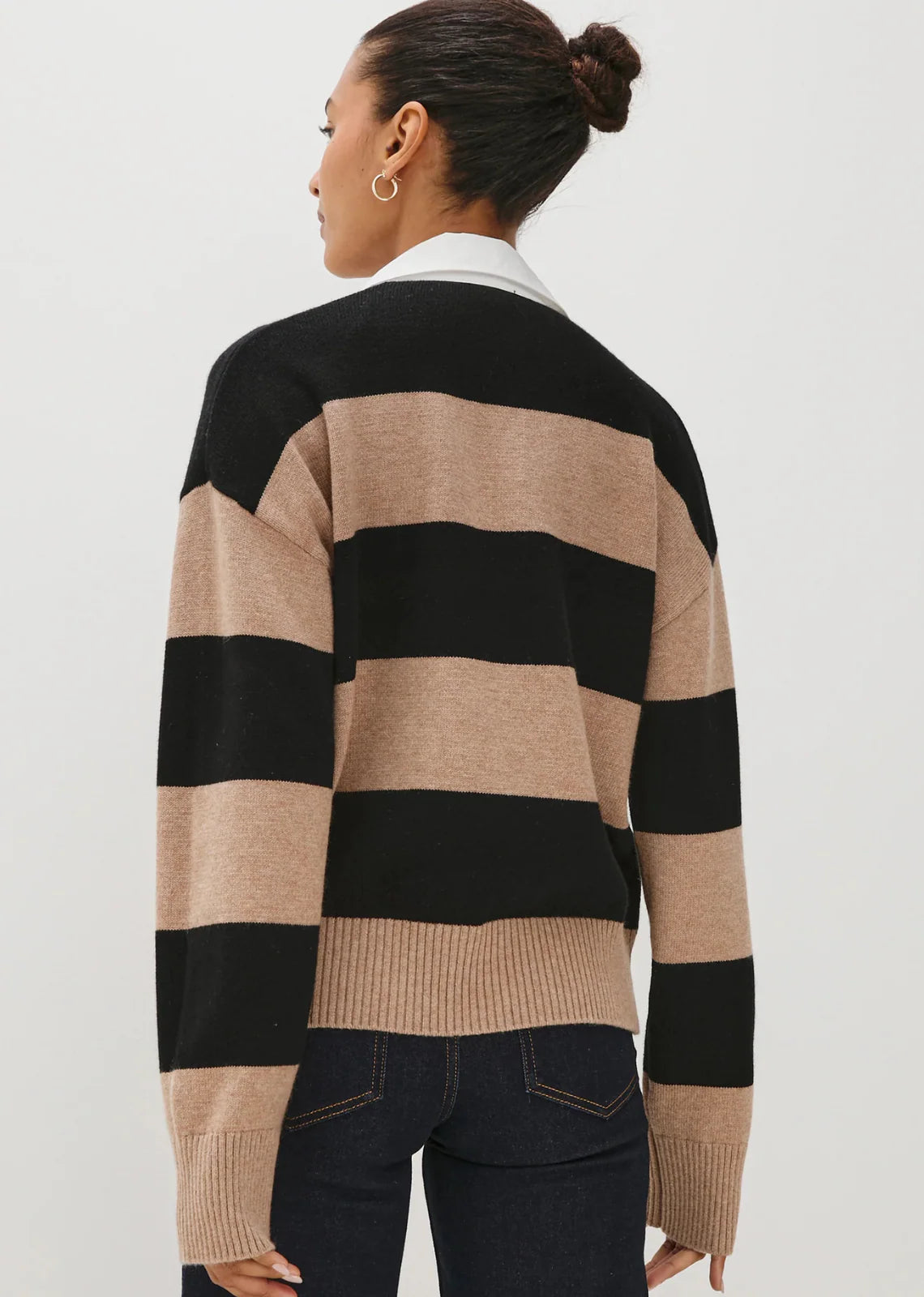 Rails | Le pullover de rugby ''Paxton'' - Noir avoine