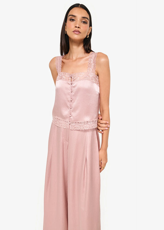 CAMI NYC | Camisole en soie "Tannis" - rose