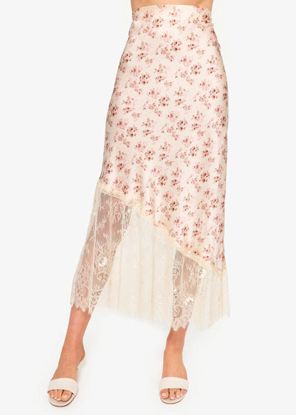 CAMI NYC |  Jupe en soie martelée ''Florian'' - Imprimé floral Dutch Fields