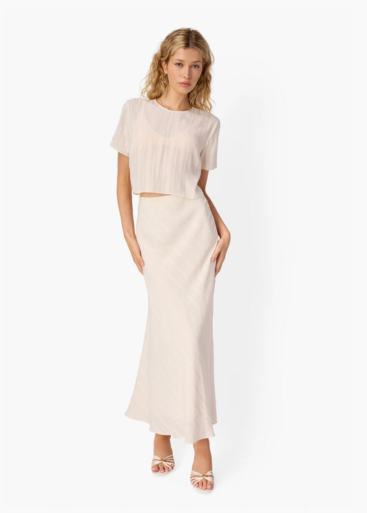 CAMI NYC | Jupe en soie "Piper"- Champagne