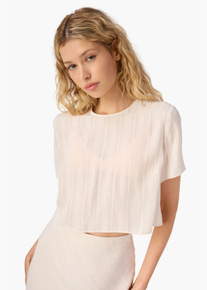 CAMI NYC | Haut court en soie "Josey"- Champagne