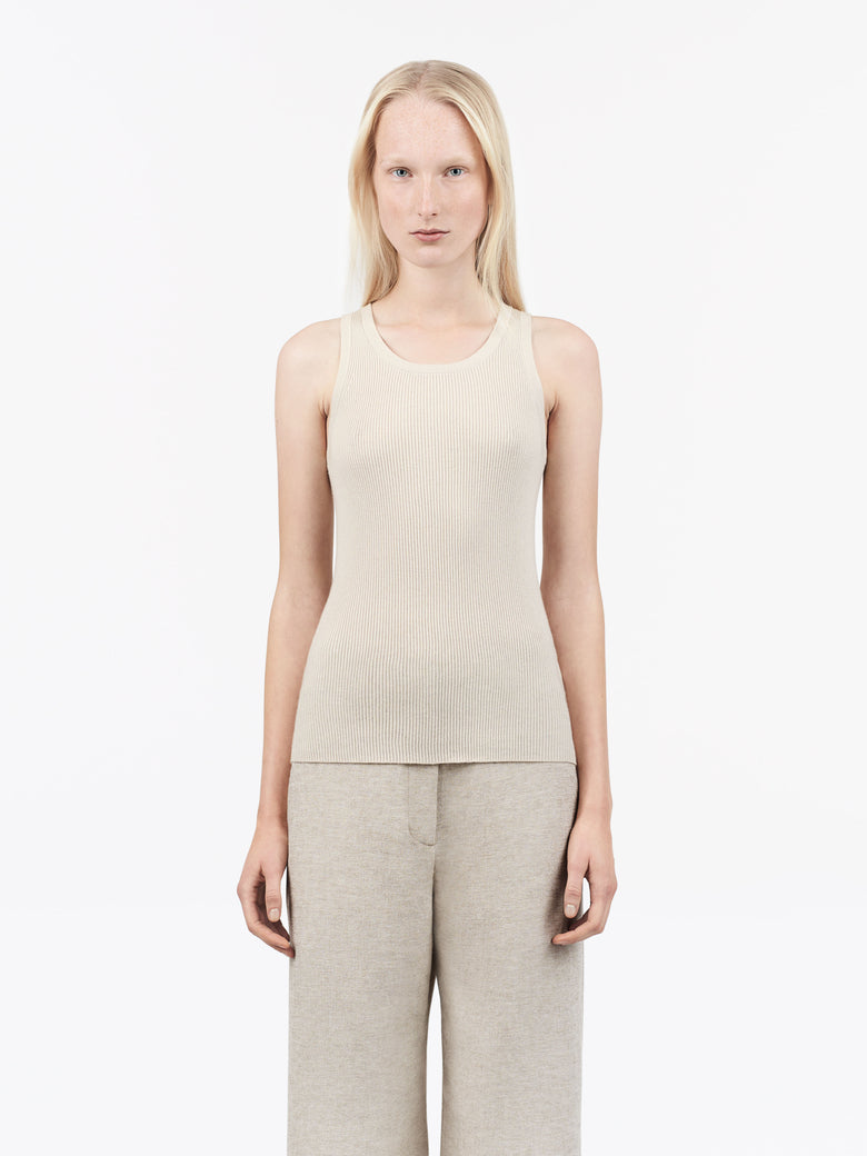 Tiger if Sweden | Débardeur en tricot "Rayer" | Crème