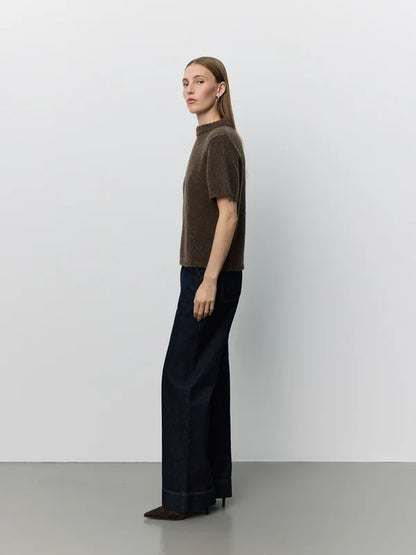 SOFIE SCHNOOR | Pull à manches courtes "Sagasw"- Marron foncé