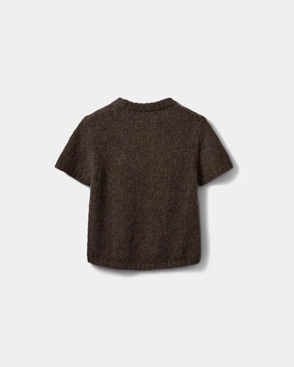 SOFIE SCHNOOR | Pull à manches courtes "Sagasw"- Marron foncé