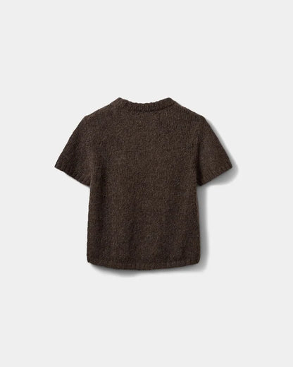 SOFIE SCHNOOR | Pull à manches courtes "Sagasw"- Marron foncé